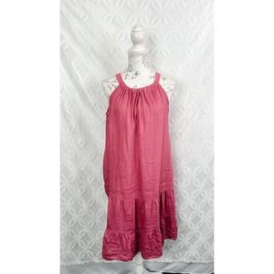 BELLAMBRA Size M made in Italy Mulberry Pink Halter Neck Shift Dress